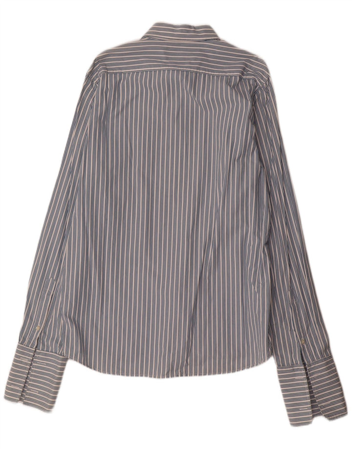 Мужская деловая рубашка Jack Wills XL из хлопка в синюю полоску