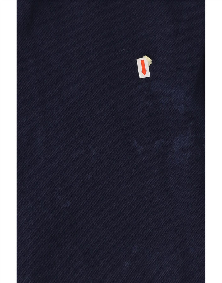 Женская рубашка поло с длинным рукавом RALPH LAUREN UK 12, средний темно-синий хлопок