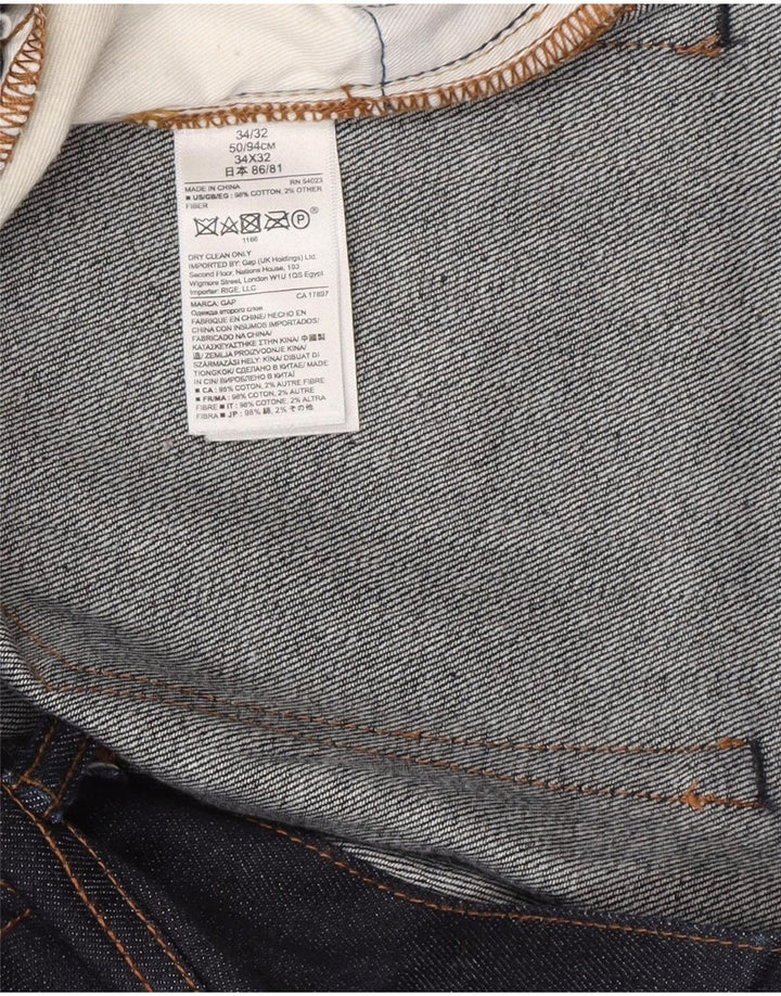 Мужские узкие джинсы Gap W34 L32, темно-синий, хлопок