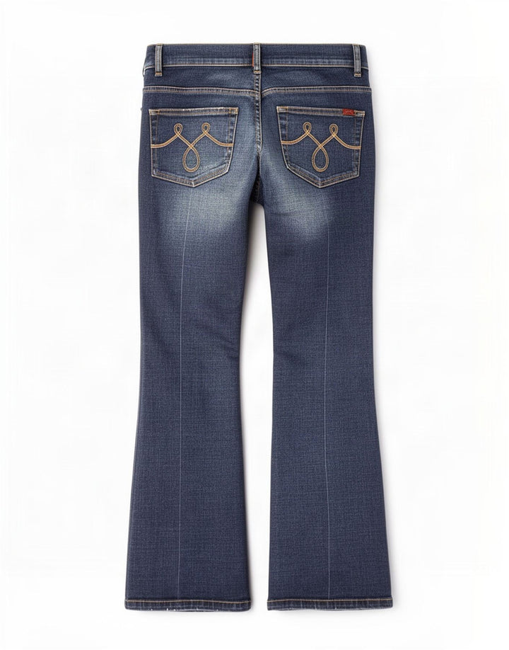 Женские джинсы Oasis Bootcut UK 12, средние W30 L27, синие, хлопок