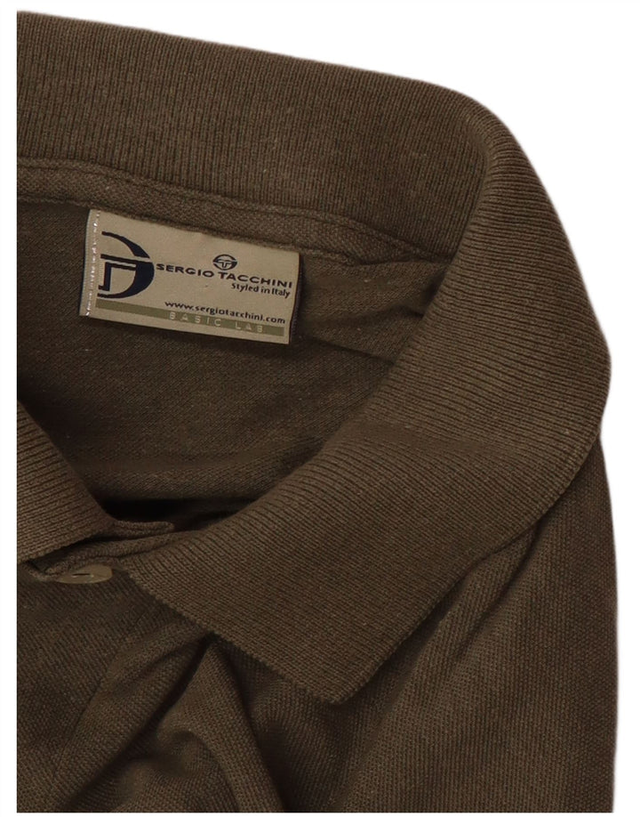 Мужская рубашка-поло Sergio Tacchini, цвет хаки, большой размер