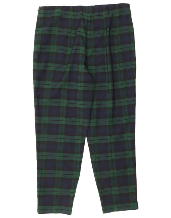 Женские повседневные брюки CHAPS с завышенной талией, размер США 12, большие W30 L26, зеленая клетка