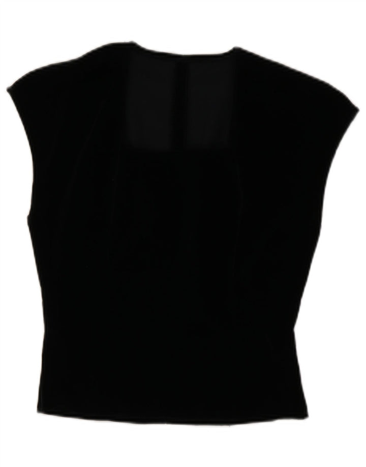 Винтажная женская жилетка-блузка Top IT 44 Medium Black