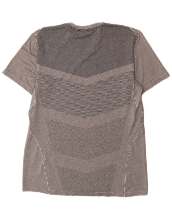 Мужская футболка Nike Dri Fit из полиэстера среднего серого цвета