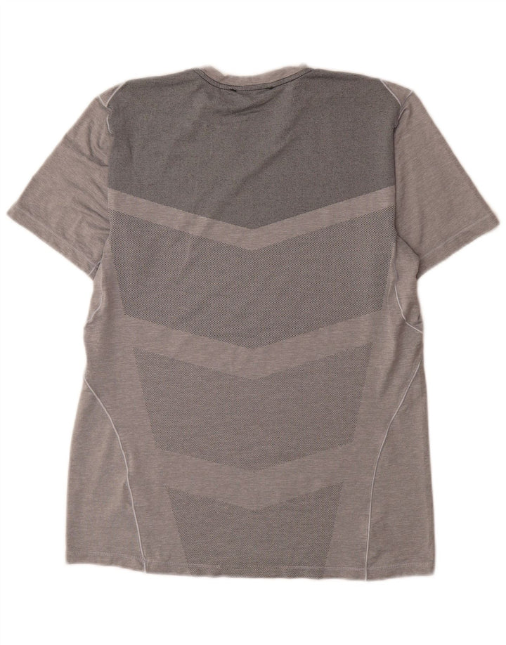 Мужская футболка Nike Dri Fit из полиэстера среднего серого цвета