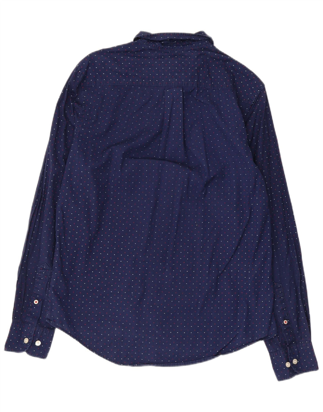 Мужская рубашка с рисунком Tommy Hilfiger, маленькая, темно-синяя, хлопковая