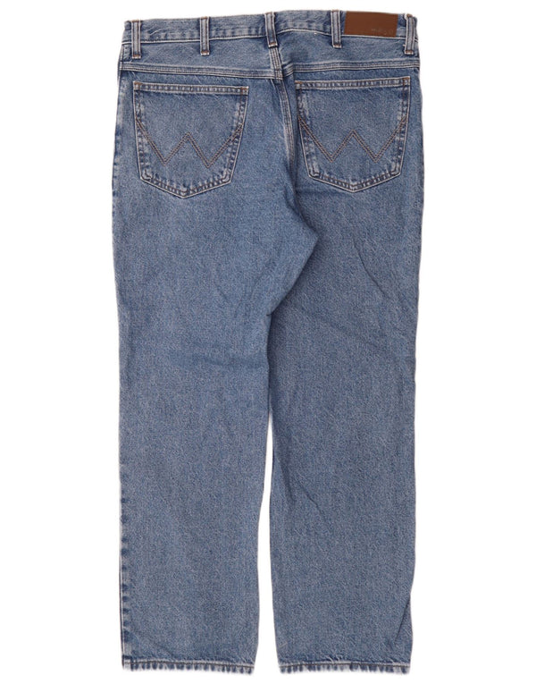 Мужские прямые джинсы Wrangler W36 L30 синие, хлопок