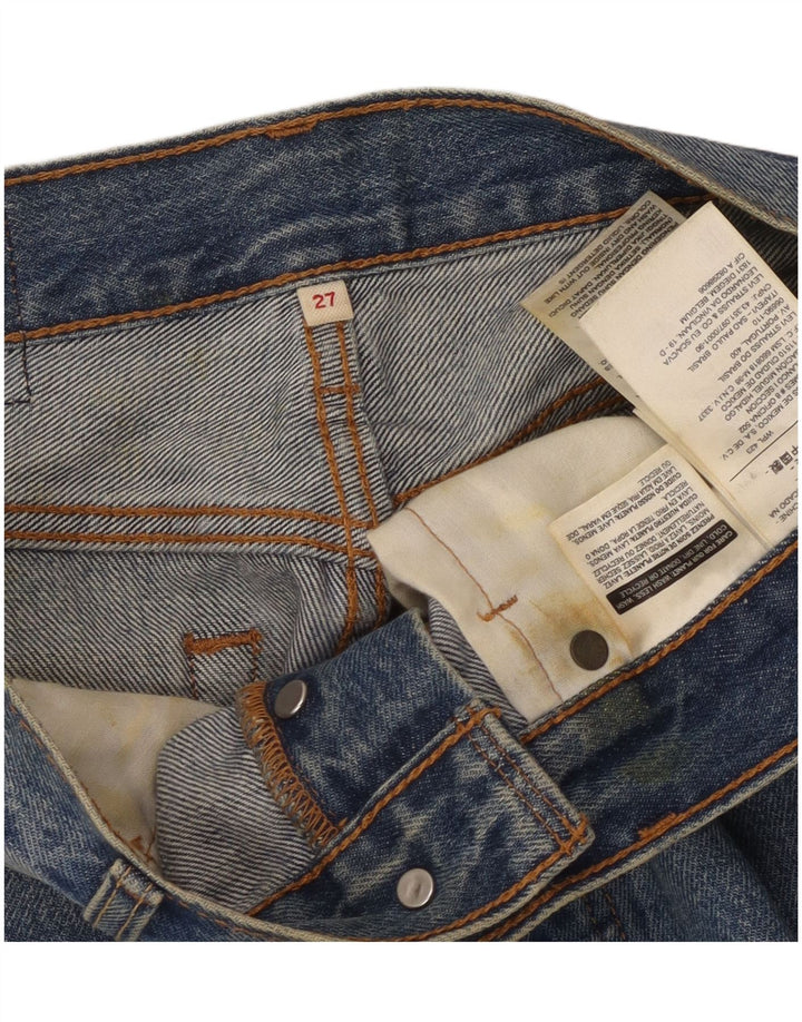 Женская джинсовая юбка Levi's W27, маленькая синяя, хлопок