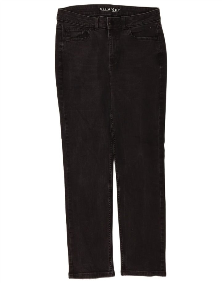 Женские прямые джинсы Marks & Spencer UK 12, средние W32 L30, черный хлопок