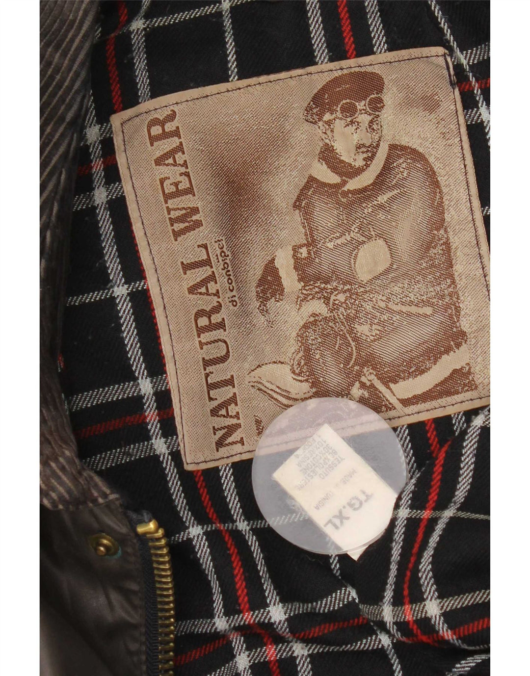 Мужская куртка Conbipel из вощеного хлопка UK 42 XL Хаки Полиэстер