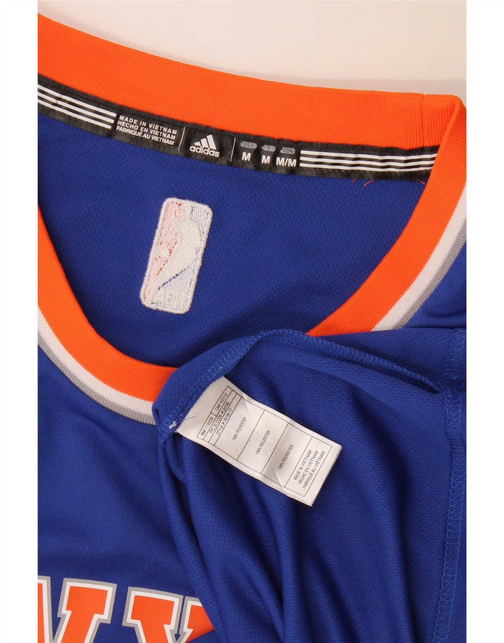 Мужской жилет Adidas New York Knicks с графическим принтом, средний синий полиэстер