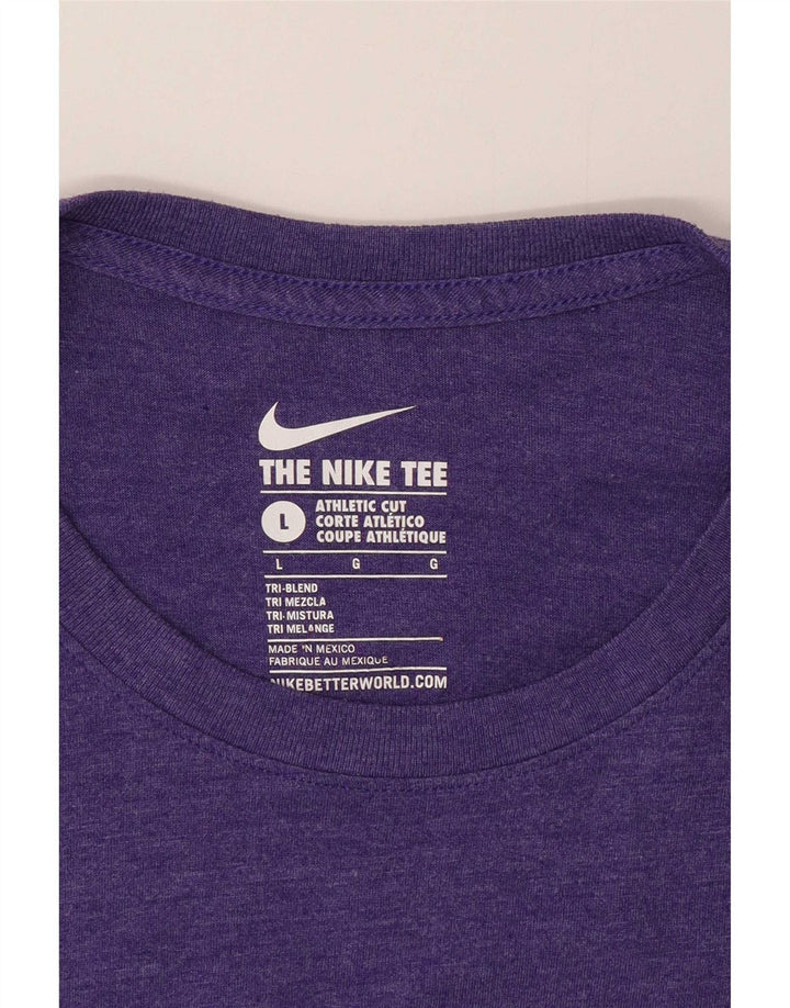 Мужская футболка с рисунком Nike, большая фиолетовая