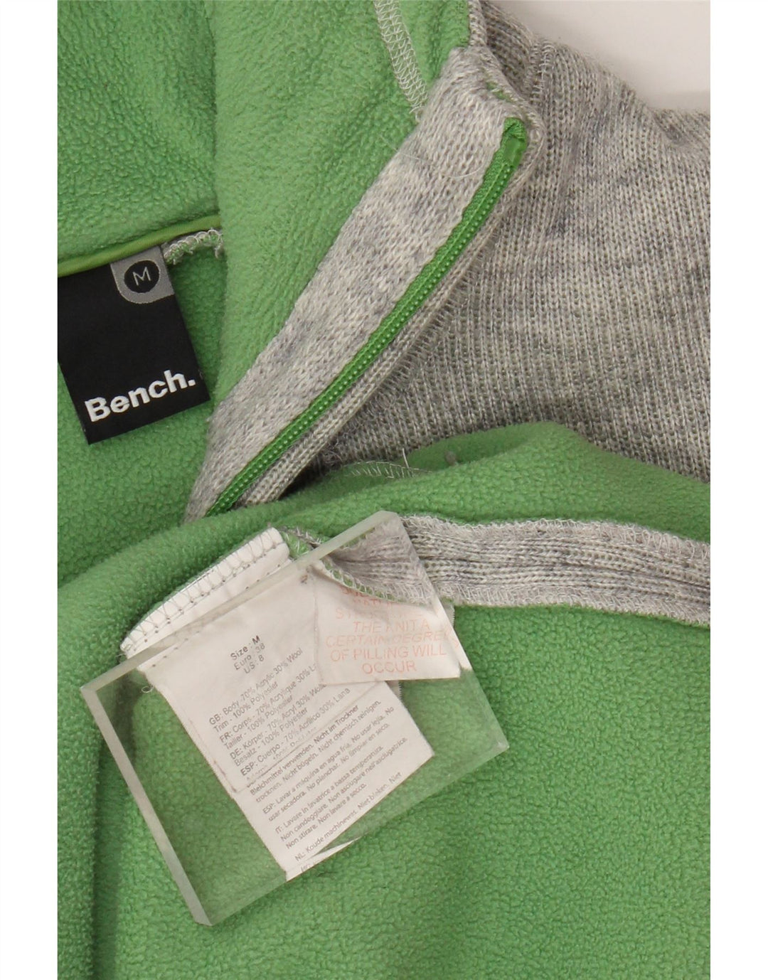 Женский вязаный бомбер Bench с капюшоном UK 12, средний серый акрил