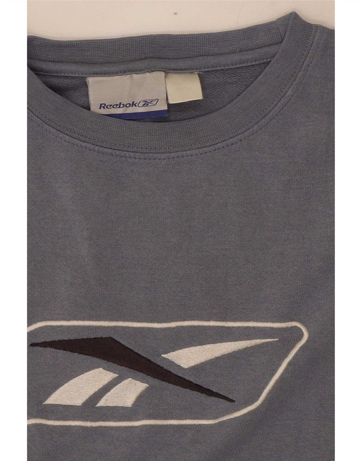 Мужской свитшот Reebok с рисунком, средний синий, цветной блок