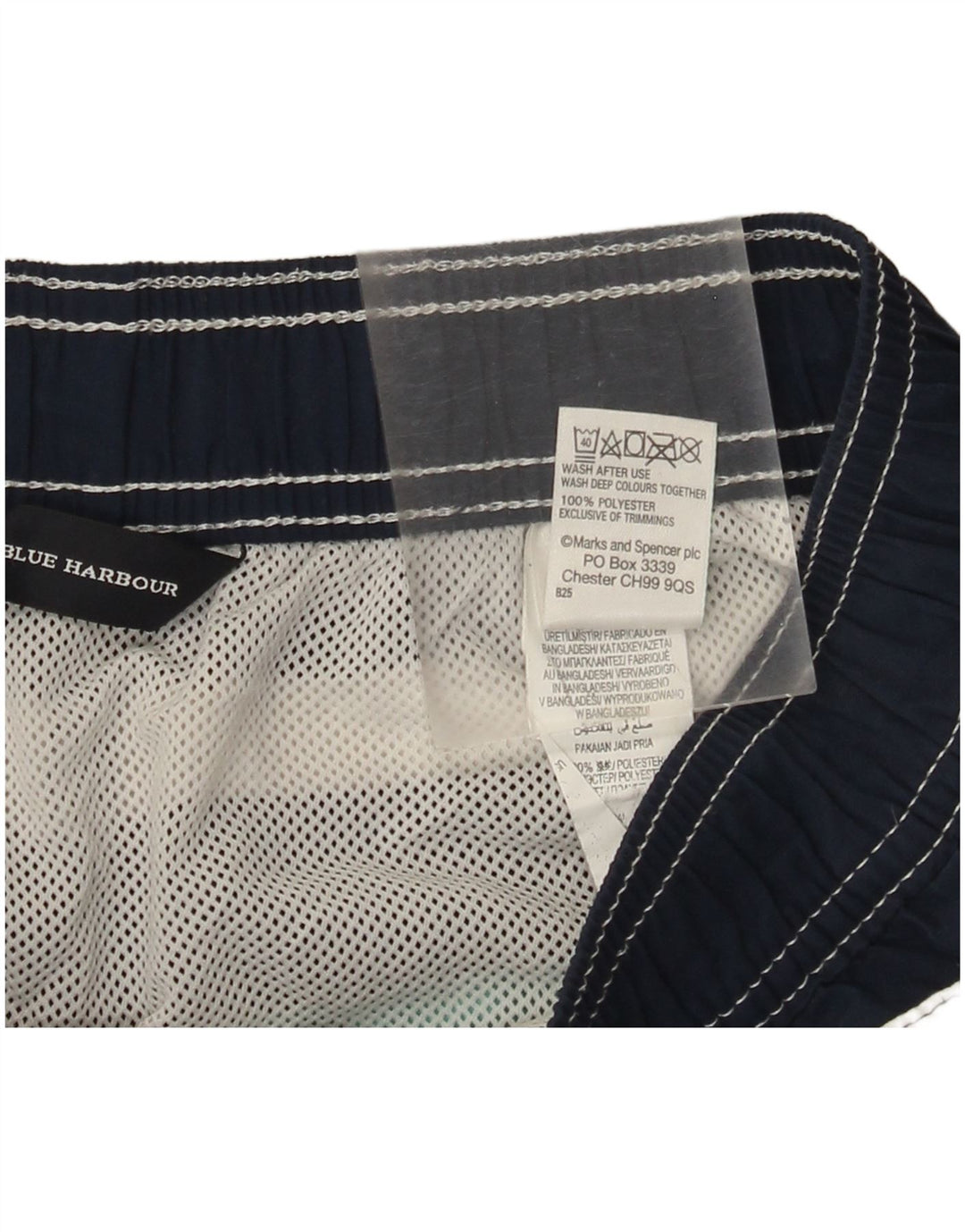 Мужские шорты для плавания Marks & Spencer Blue Harbour, средние, темно-синие