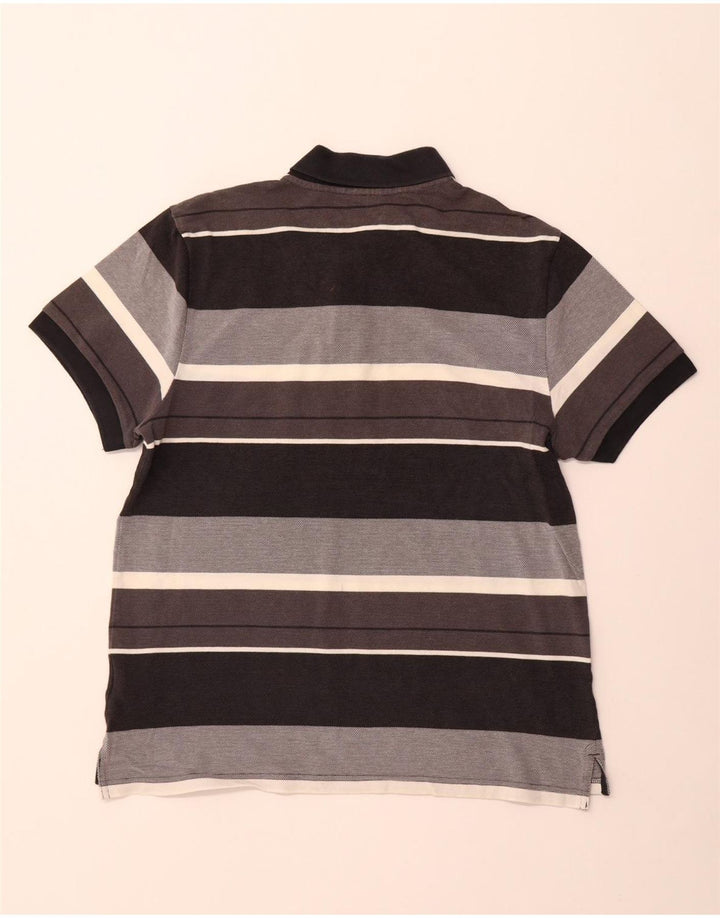 Мужская рубашка-поло NIKE в большую серую полоску из хлопка