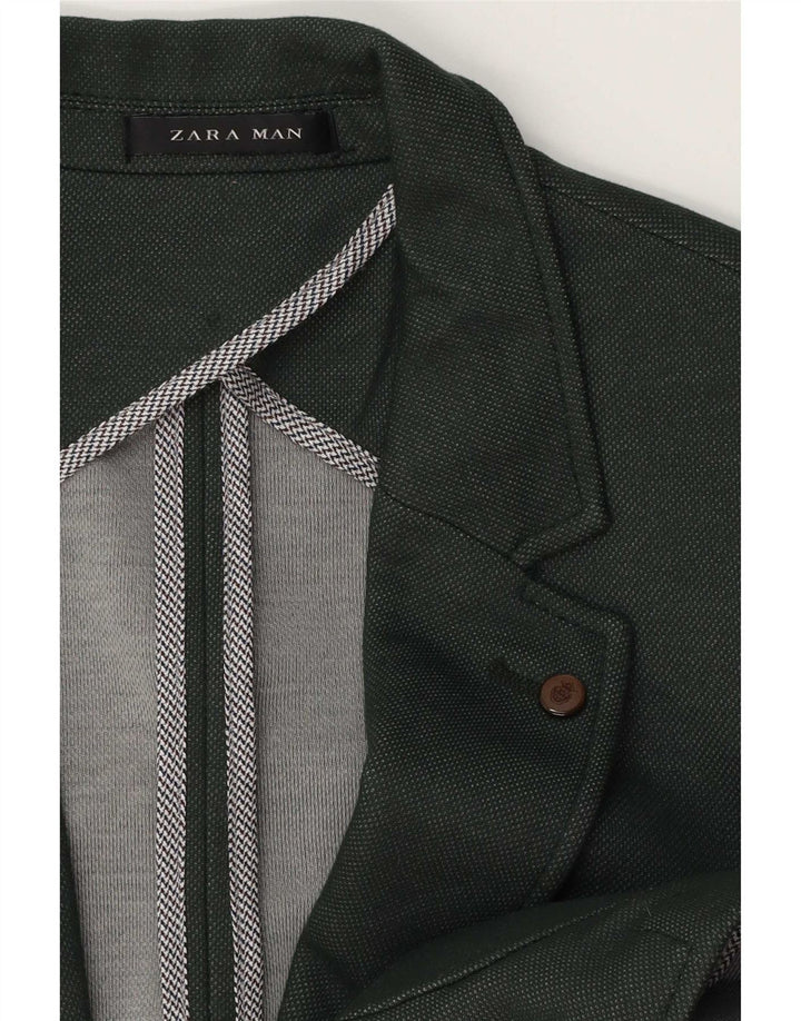 Мужской пиджак Zara на 2 пуговицах UK 38, средний зеленый