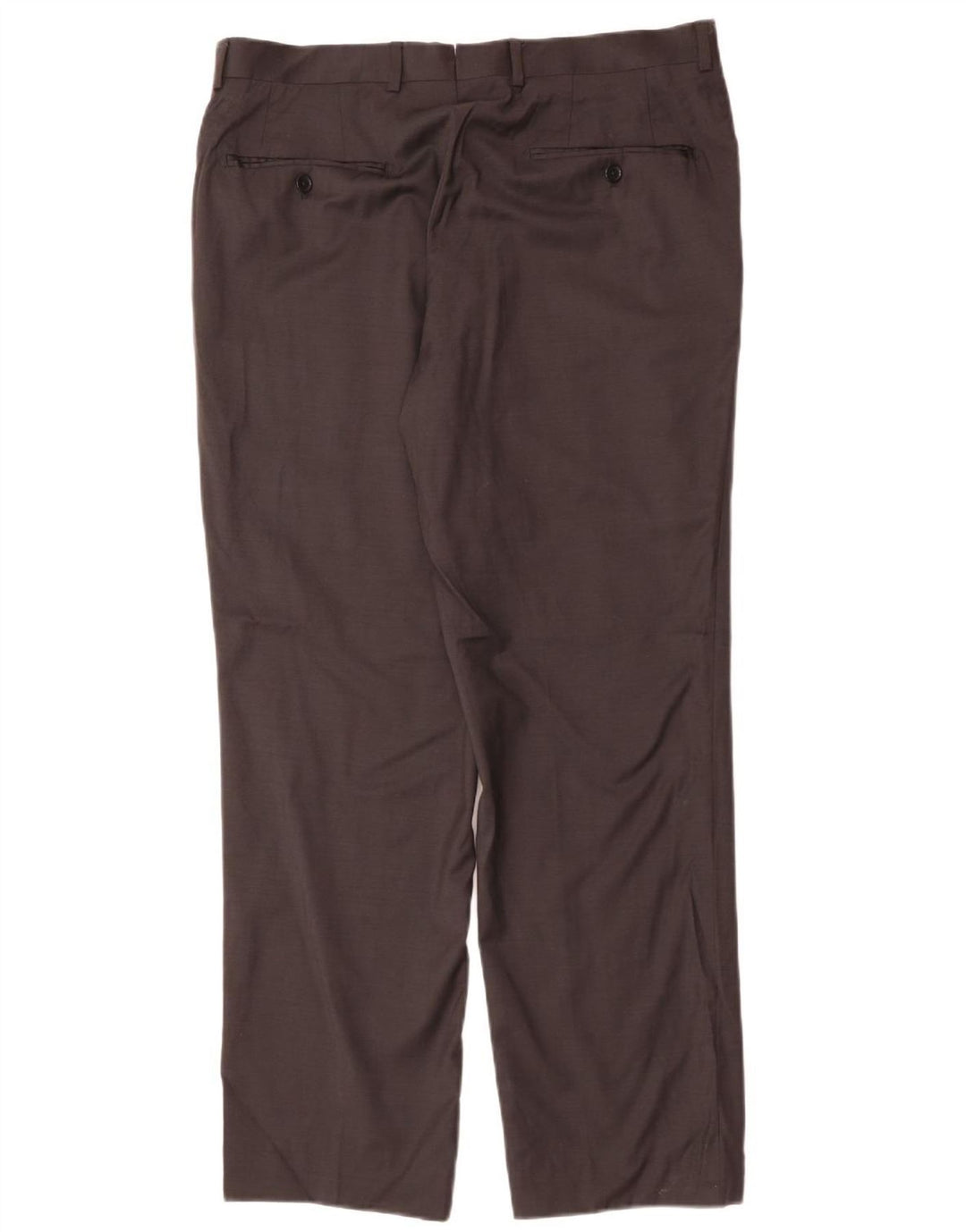 Мужские прямые костюмные брюки MASSIMO DUTTI EU 42, большие W32 L32, черные шерстяные