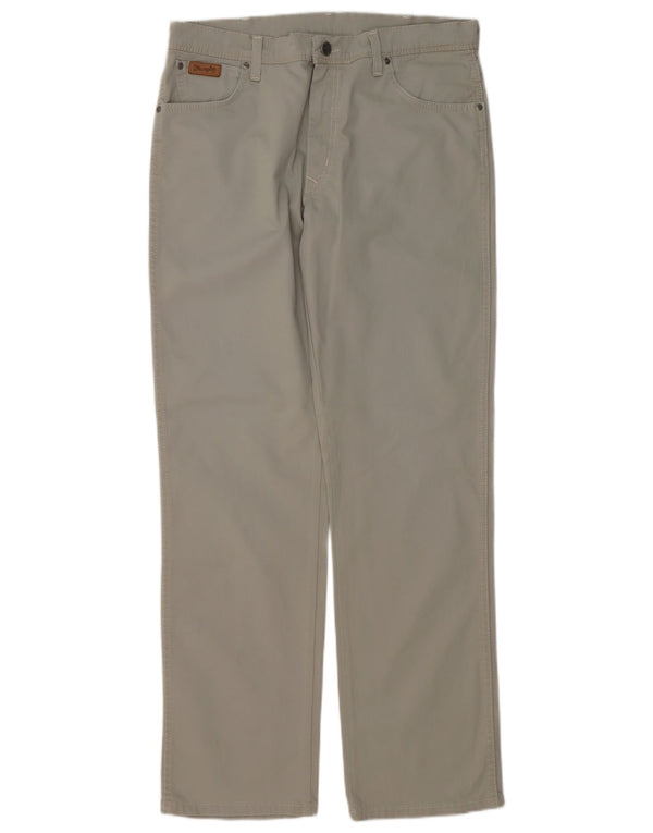 Мужские прямые повседневные брюки Wrangler Texas Stretch W34 L32, серый хлопок