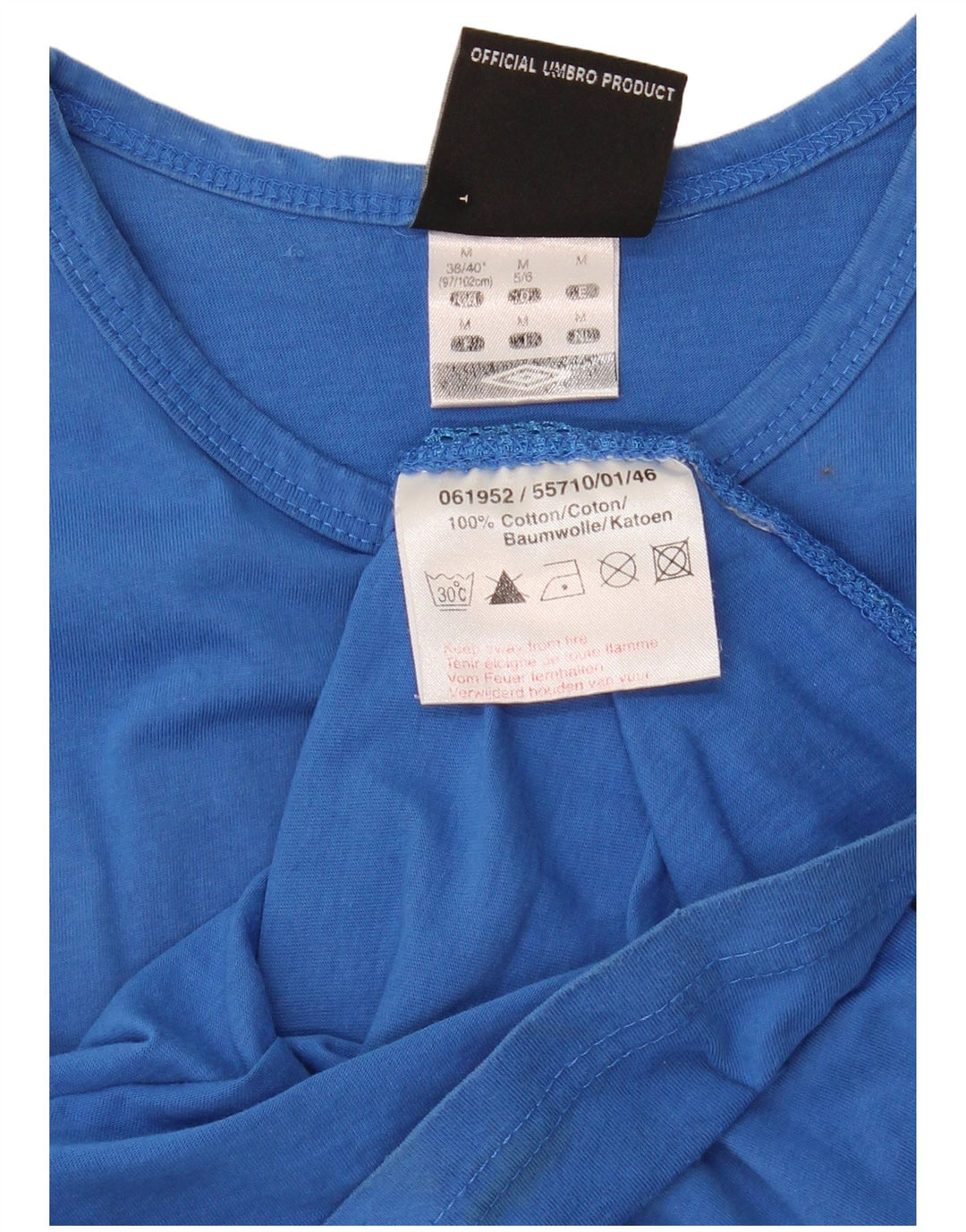 UMBRO Mens Graphic Vest Top UK 38/40 Medium Blue Cotton