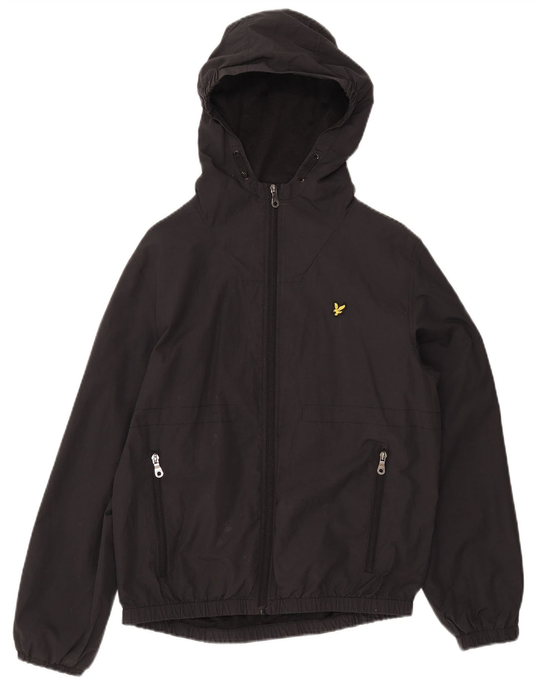 Куртка-бомбер с капюшоном LYLE & SCOTT для мальчиков 14-15 лет, черный хлопок