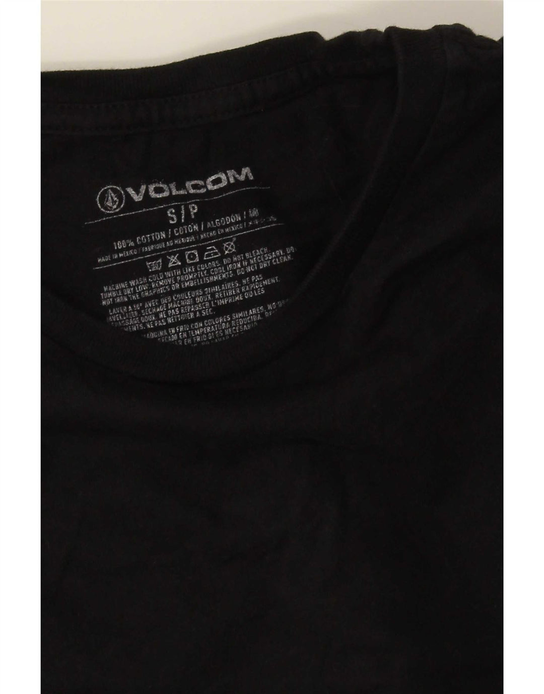 Volcom Мужской топ с рисунком с длинным рукавом, маленький черный хлопок