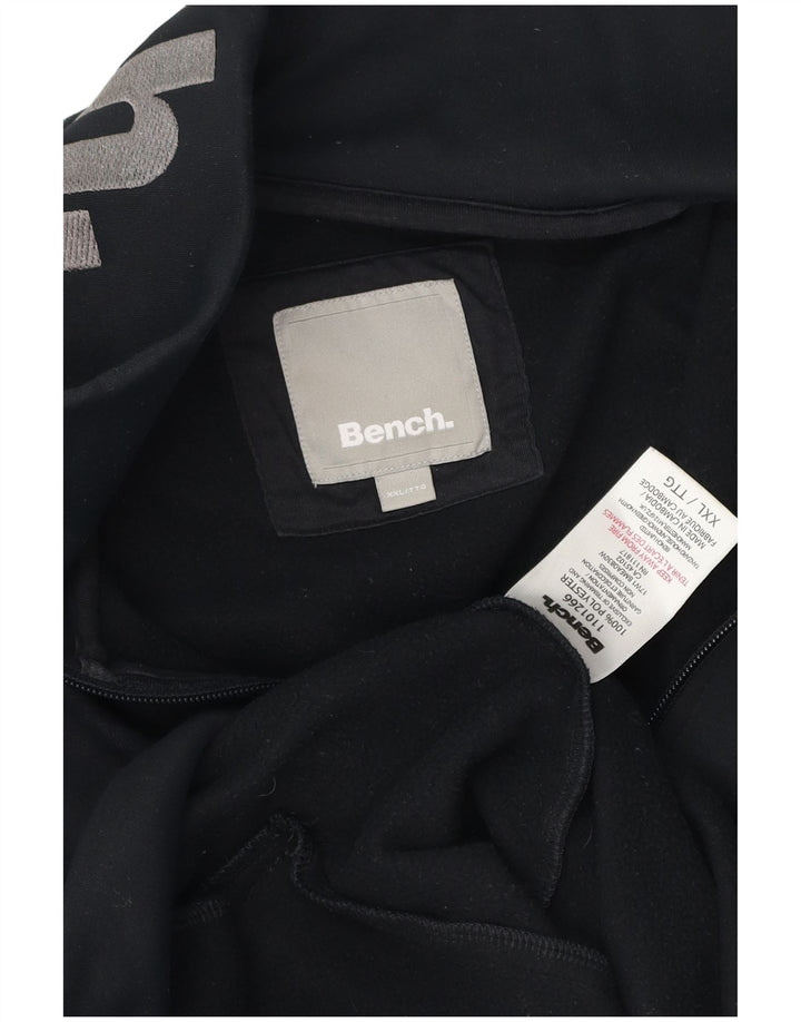 Мужской спортивный костюм с рисунком Bench, верхняя куртка 2XL, черный полиэстер