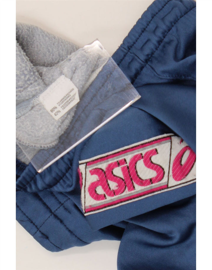 Мужские спортивные брюки Asics с графическим рисунком, средние синие, полиамид с цветными блоками