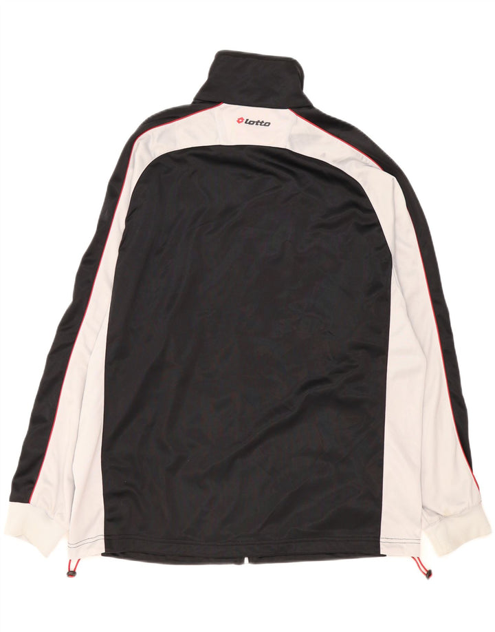 Мужской спортивный костюм Lotto, верхняя куртка XL, черный полиэстер с цветными блоками