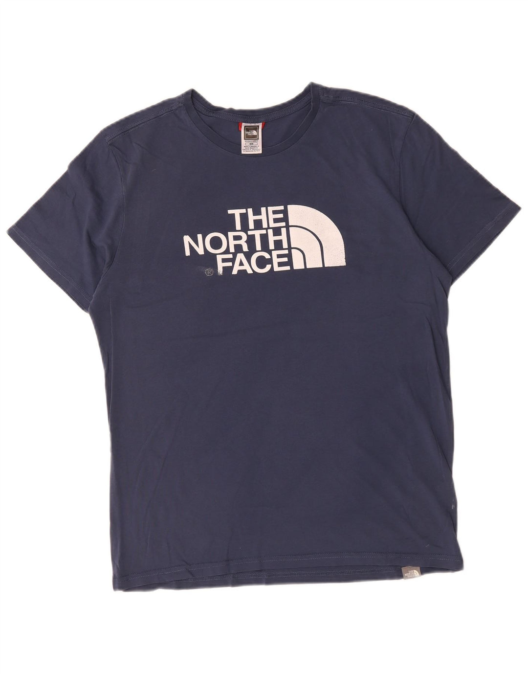 Мужская футболка с рисунком The North Face, темно-синий, хлопковый топ среднего размера
