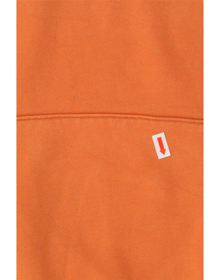 PUMA Womens Hoodie Jumper UK 14 Medium Orange Cotton