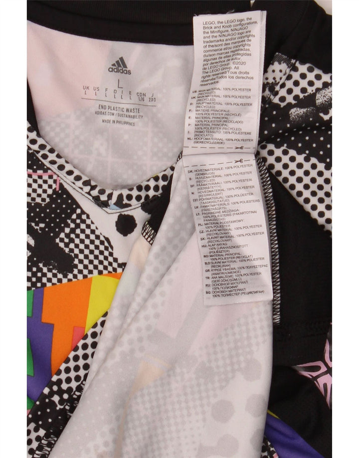 Мужская футболка с рисунком Adidas, большая разноцветная