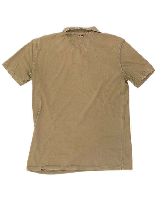 Мужская рубашка поло Napapijri среднего зеленого цвета