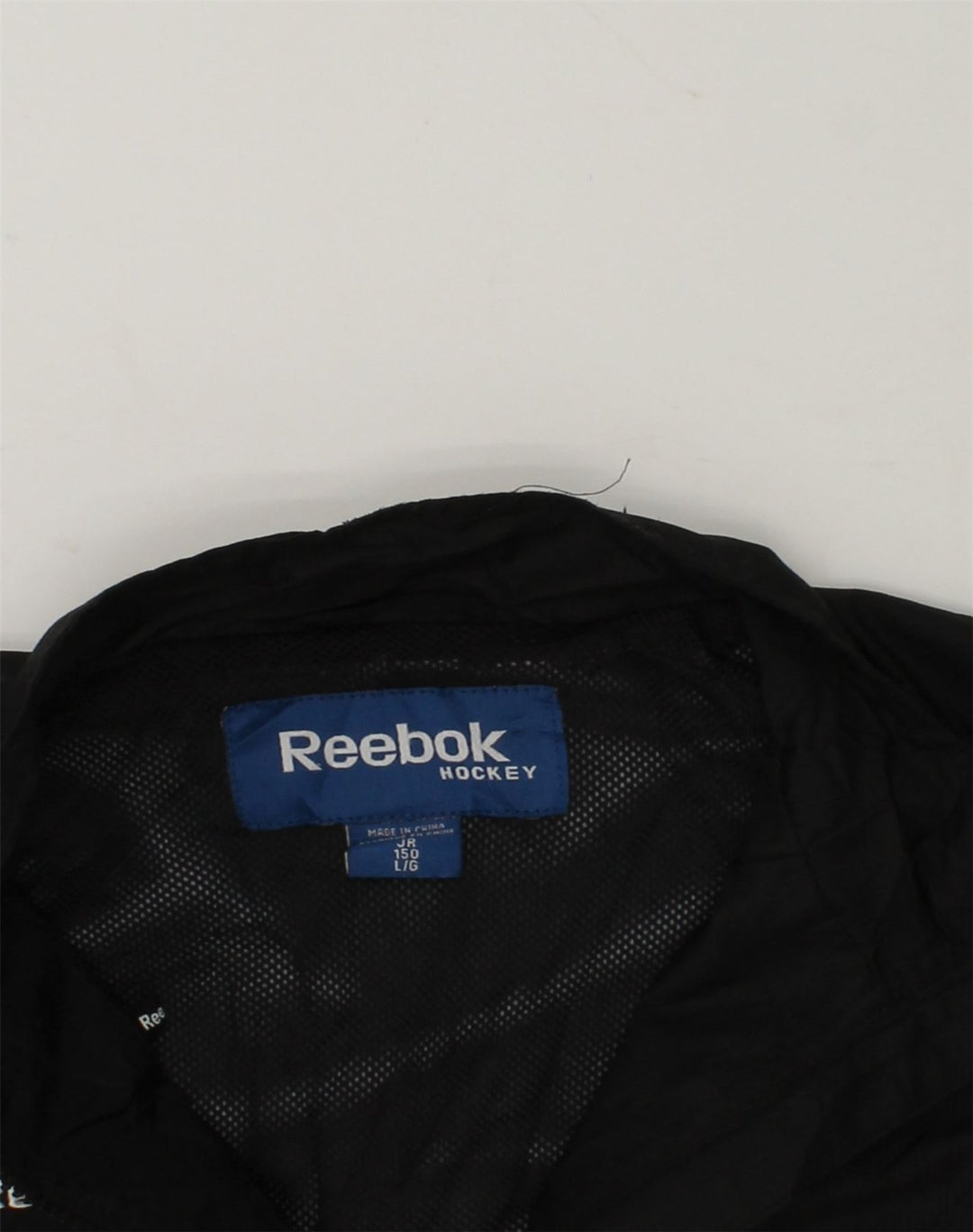 REEBOK Boys Tracksuit Top Jacket 11-12 Years Large Black Polyester | Vintage Reebok | Thrift | Second-Hand Reebok | Used Clothing | Messina Hembry 