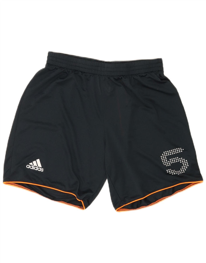 Мужские спортивные шорты Adidas с графикой среднего размера, темно-синие, полиэстер