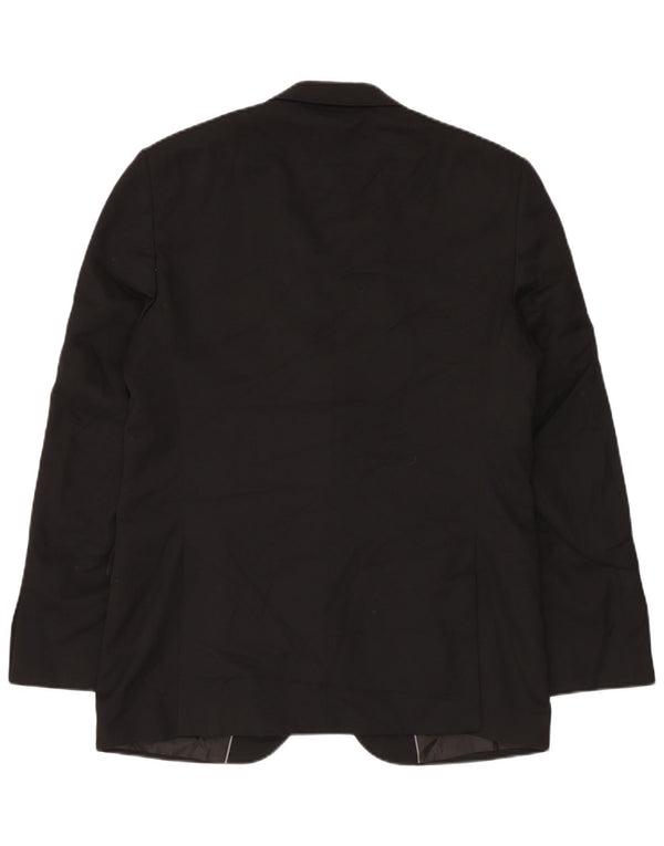 Marks & Spencer Mens Regular Fit 2 Button Blazer Jacket EU 50 Large Black
