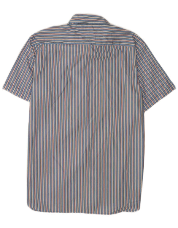 Tommy Hilfiger Mens Short Sleeve Shirt Large Blue Striped