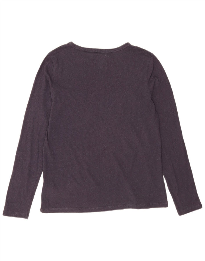 Женский топ Superdry с длинным рукавом UK 12, средний темно-синий, хлопок