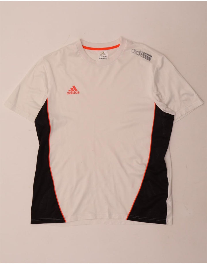 Мужская футболка Adidas с графическим рисунком, большой белый полиэстер с цветными блоками