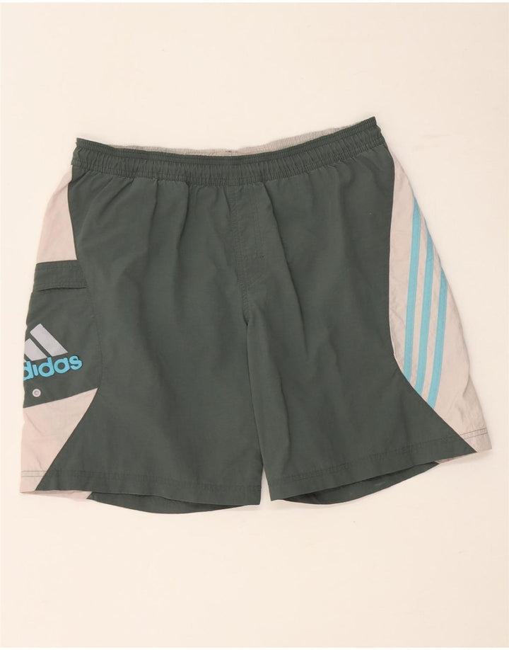 Мужские шорты для плавания Adidas, средний цвет хаки, полиамид с цветными блоками