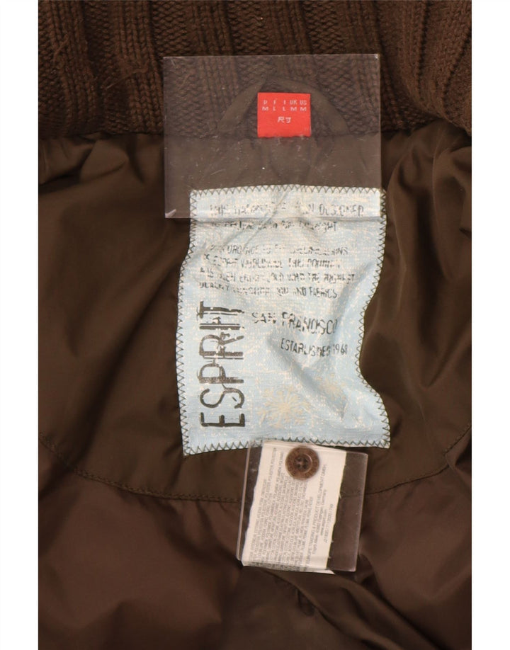 ESPRIT Womens Padded Jacket UK 14 Medium Brown Polyamide
