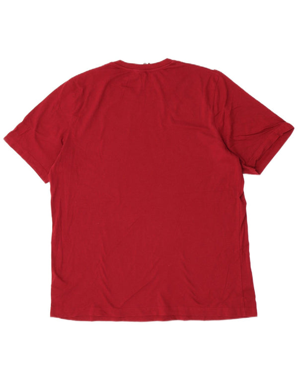 Adidas Мужская футболка Top XL Бордовый хлопок Спорт