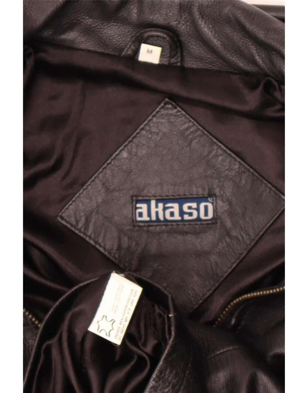 Мужская кожаная куртка Akaso UK 38 средний черный
