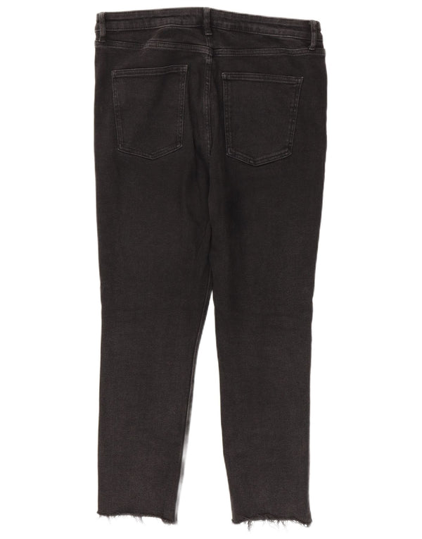 Женские укороченные джинсы скинни Zara EU 44 XL W34 L26, черные