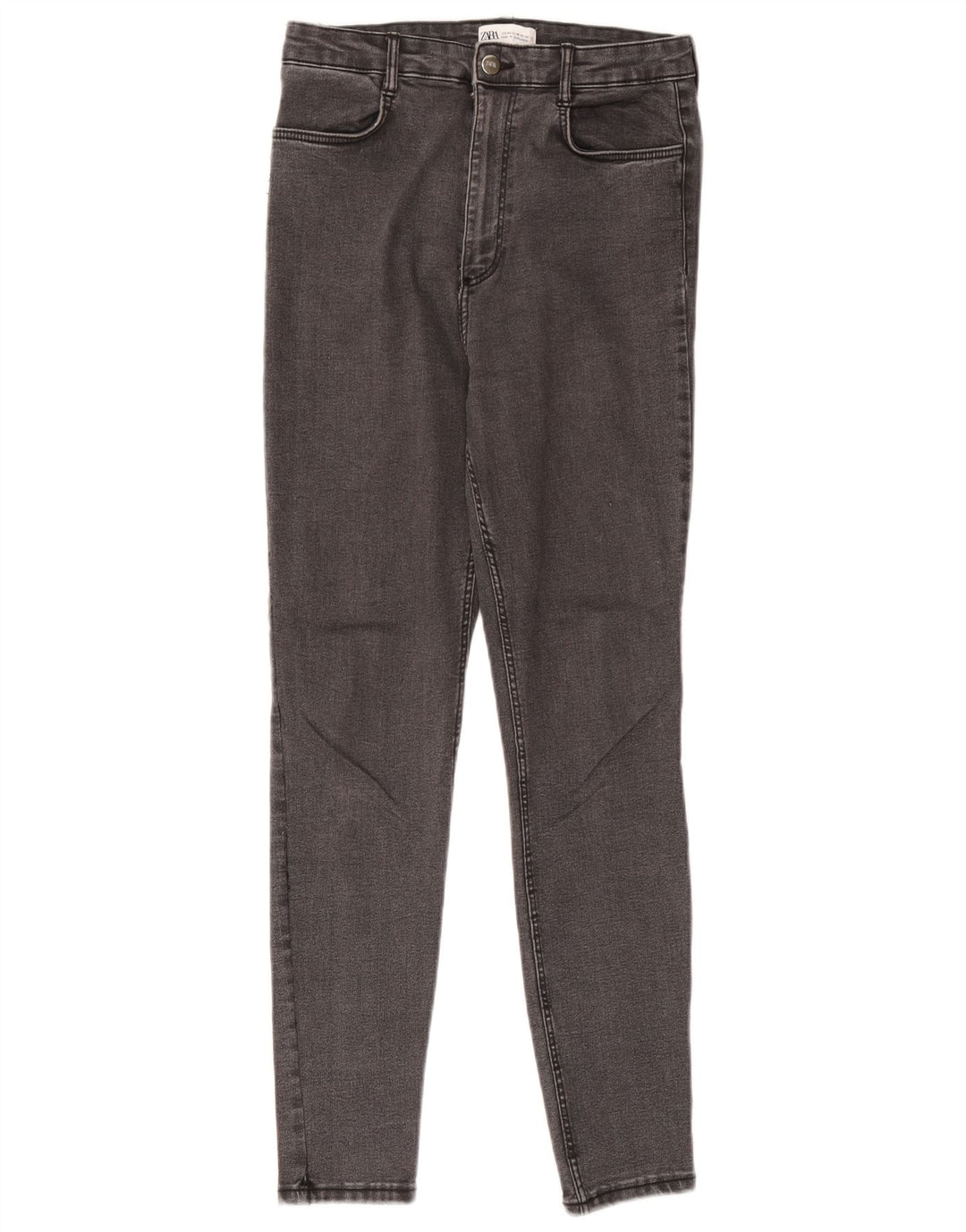 Женские джинсы скинни Zara EU 42, большие W32 L30, серый хлопок