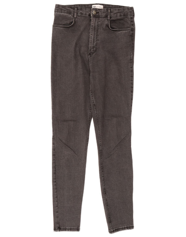 Женские джинсы скинни Zara EU 42, большие W32 L30, серый хлопок