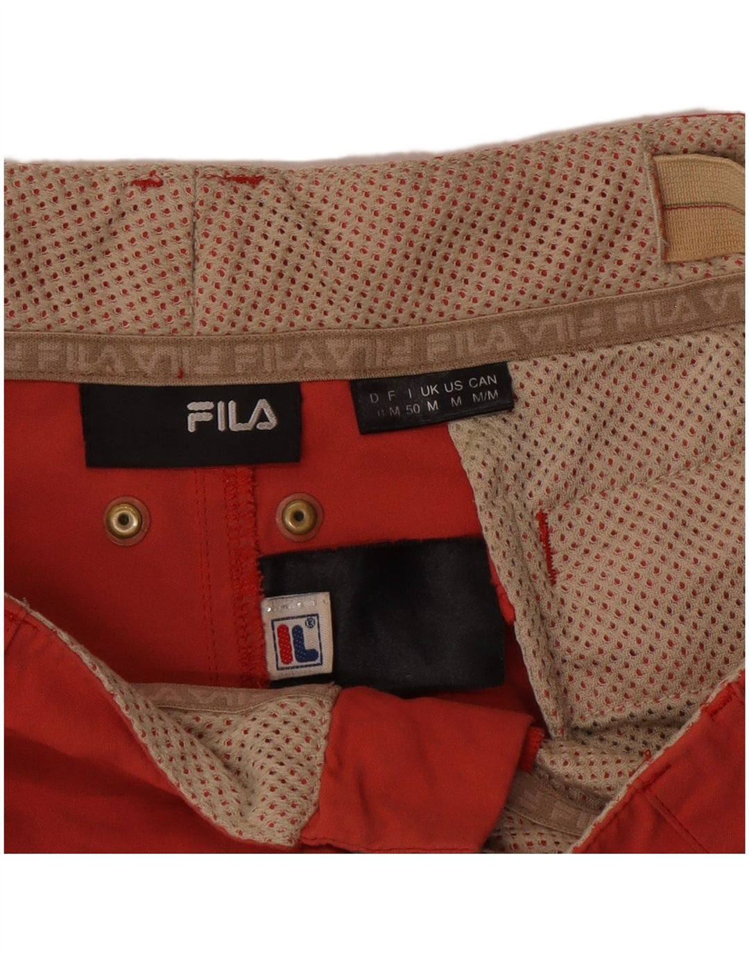 Fila Мужские шорты-карго Medium W32 Красные
