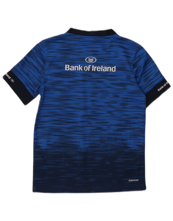 Футболка Adidas с графическим рисунком Leinster Rugby для мальчиков 11–12 лет, синяя с цветными блоками