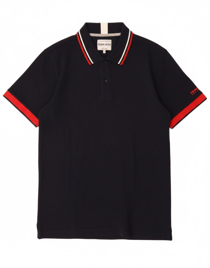 WOOLRICH Mens Penn-Rich Polo Shirt Small Navy Blue Cotton Vintage Woolrich and Second-Hand Woolrich from Messina Hembry 