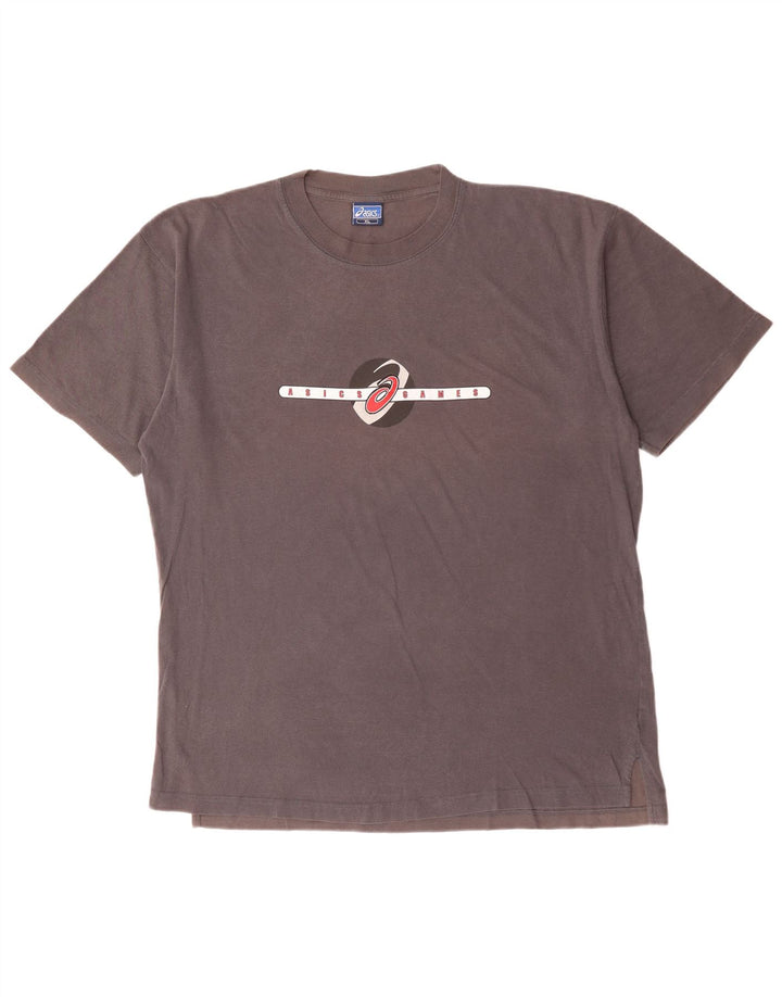 Мужская футболка с рисунком Asics Top XL Серый хлопок